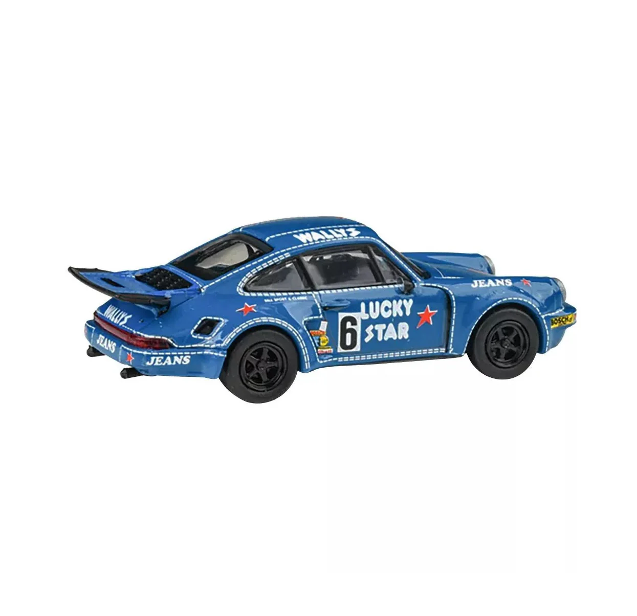Para64 - 1975 Porsche 911 Carrera RSR 3.0 #6 "Kremer Racing - Wallys Jeans" Blue - Scala 1/64 - Image 4