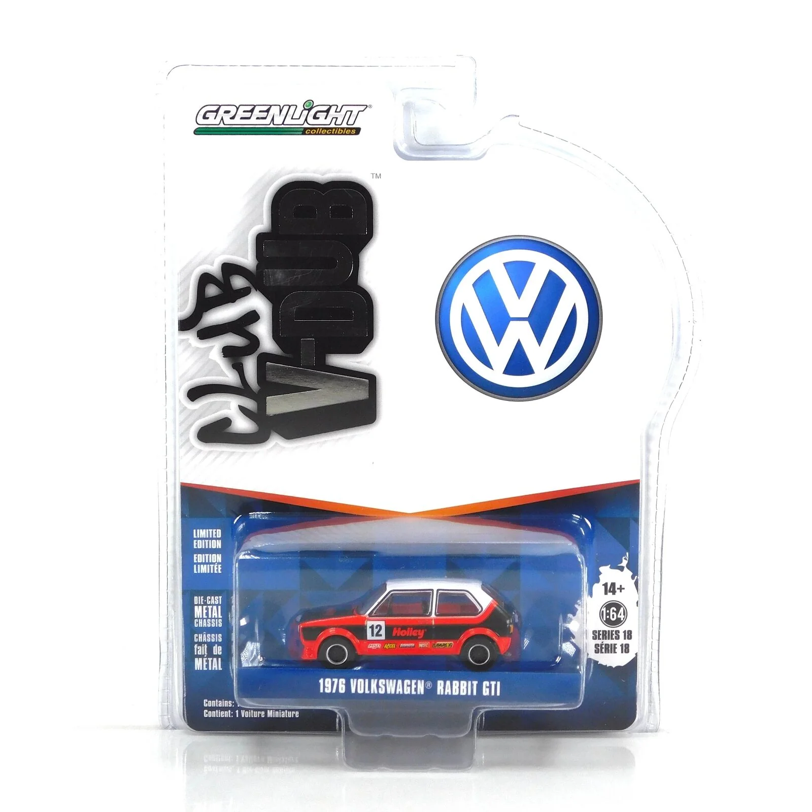 Greenlight - 1976 Volkswagen Rabbit GTI Holley (VW Golf) - Club V-Dub - Scala 1/64