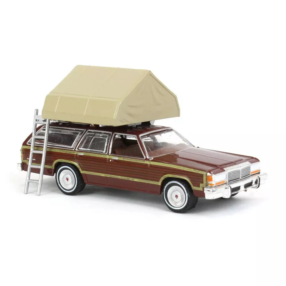 Greenlight - 1979 Ford LTD Country Squire with Cartop Sleeper Tent Great Outdoors Series - Scala 1/64 - Image 5