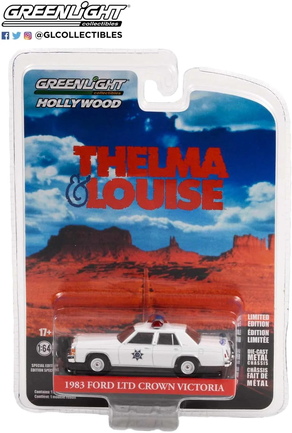 Greenlight - 1983 Ford LTD Crown Victoria Arizona Highway Patrol Thelma & Louise - Scala 1/64