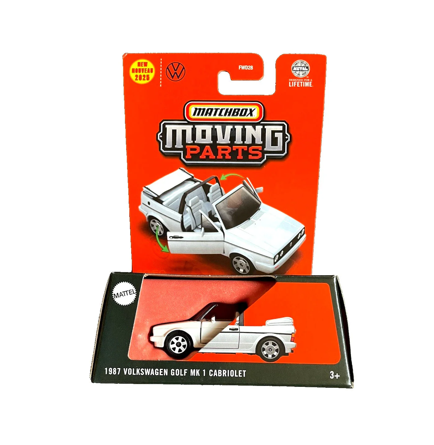 Matchbox Moving Parts - 1987 VW Volkswagen Golf MK1 Cabriolet - Scala 1/64 Circa