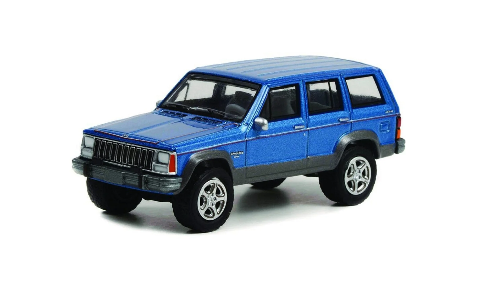 Greenlight - 1991 Jeep Cherokee Blue (Jeep 80th Anniversary) - Scala 1/64 - Image 2
