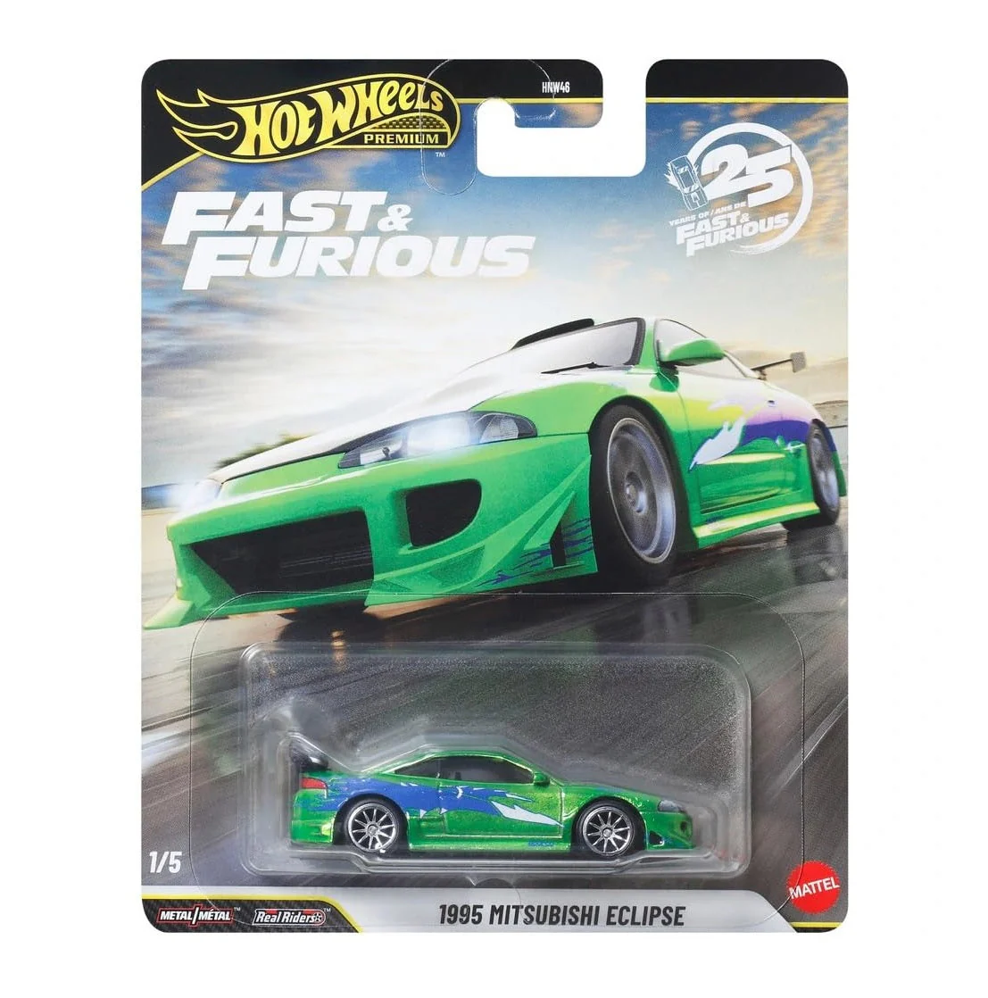 Hot Wheels Premium - 1995 Mitsubishi Eclipse Fast & Furious 25th Anniversary - Scala 1/64