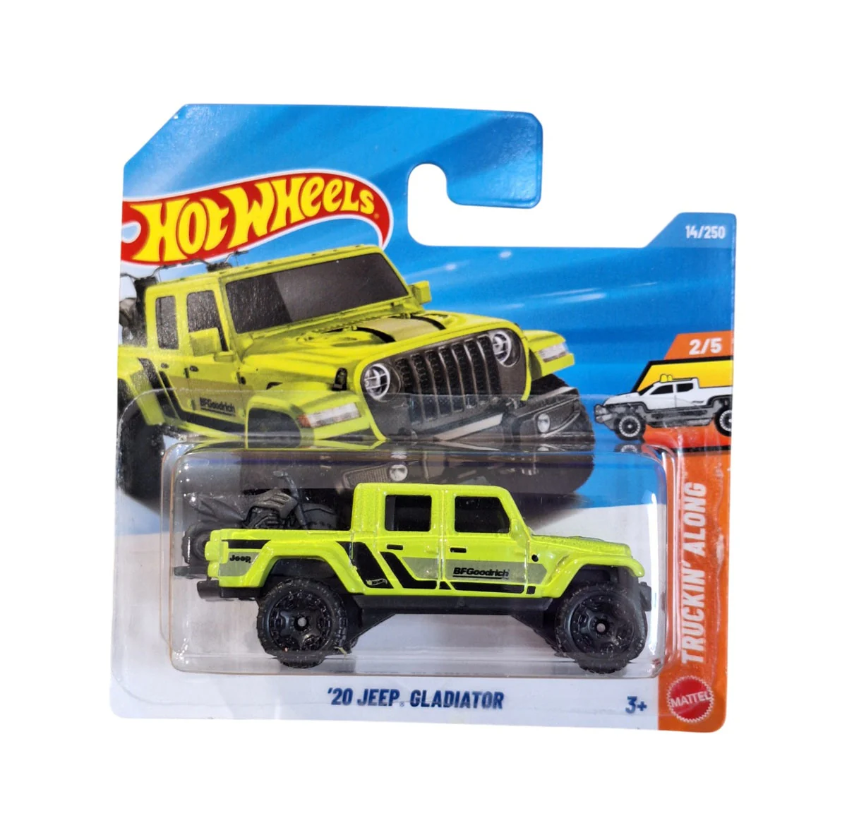 Hot Wheels - 20 Jeep Gladiator + 2 Moto Cross  - HW Truckin' Along 2/5 - Scala 1/64 Circa