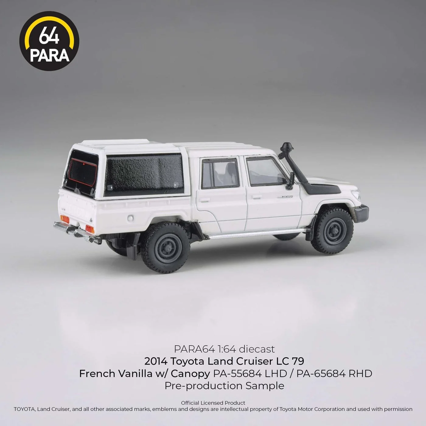 Para64 - 2012 Toyota Land Cruiser LC 79 French Vanilla with Canopy LHD - Scala 1/64 - Image 3