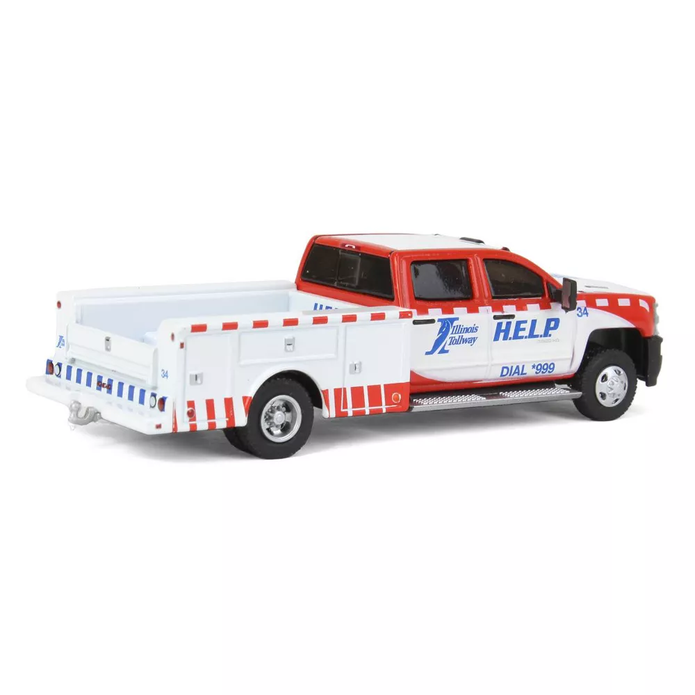 Greenlight - 2018 Chevrolet Silverado 3500 Service Bed Illinois Tollway - Dually Drivers Series - Scala 1/64 - Image 3