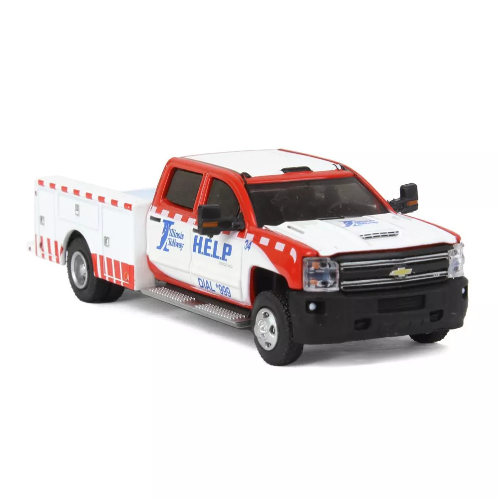 Greenlight - 2018 Chevrolet Silverado 3500 Service Bed Illinois Tollway - Dually Drivers Series - Scala 1/64 - Image 4