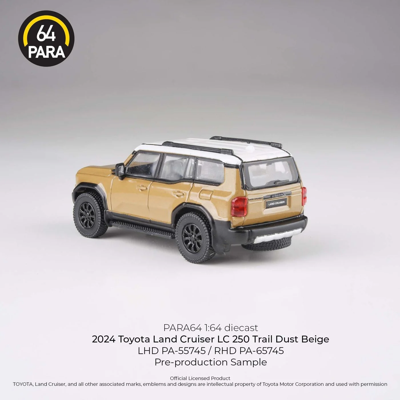 Para64 - 2024 Toyota Land Cruiser 250 Prado Trail Dust Beige LHD - Scala 1/64 - Image 4