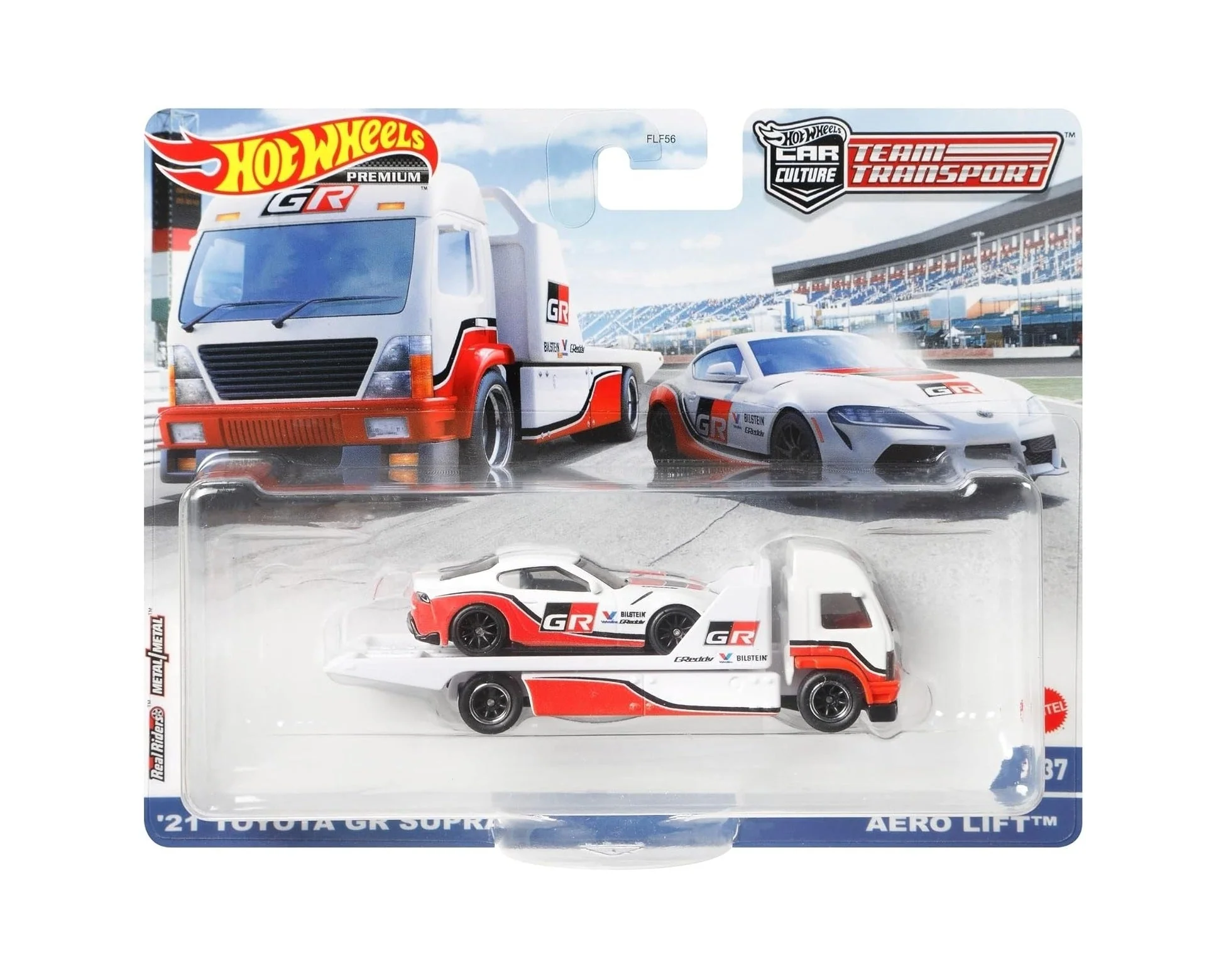 Hot Wheels Premium - ‘21 Toyota GR Supra & Aero Lift - Series Car Culture Team Transport - Scala 1/64