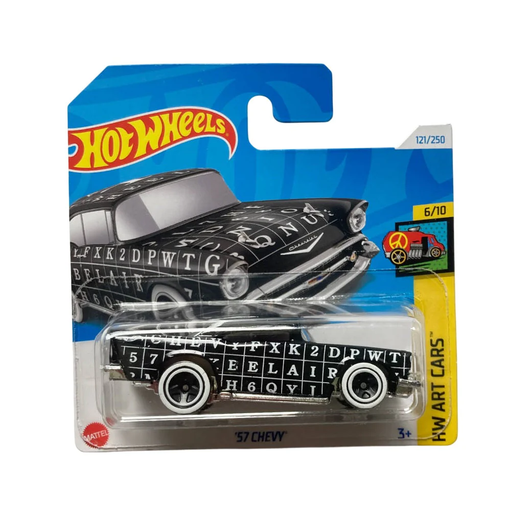 Hot Wheels - '57 Chevy Black - HW Art Cars 6/10 - Scala 1/64 Circa
