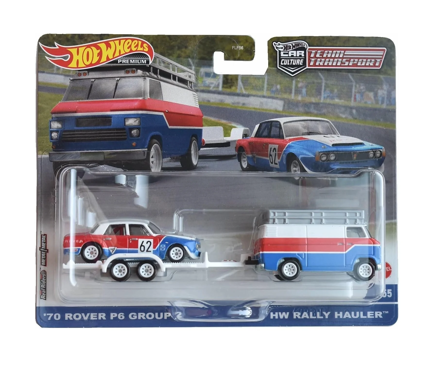 Hot Wheels Premium - '70 Rover P6 & HW Rally Hauler - Series Car Culture Team Transport - Scala 1/64