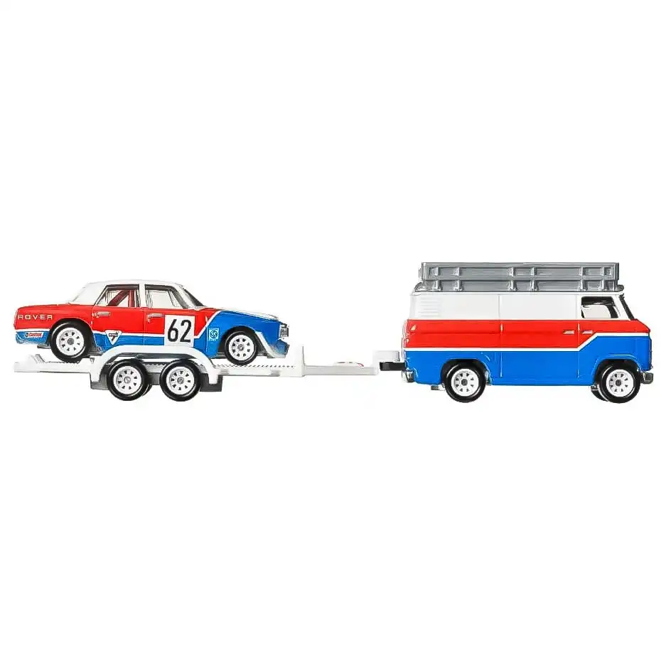 Hot Wheels Premium - '70 Rover P6 & HW Rally Hauler - Series Car Culture Team Transport - Scala 1/64 - Image 3