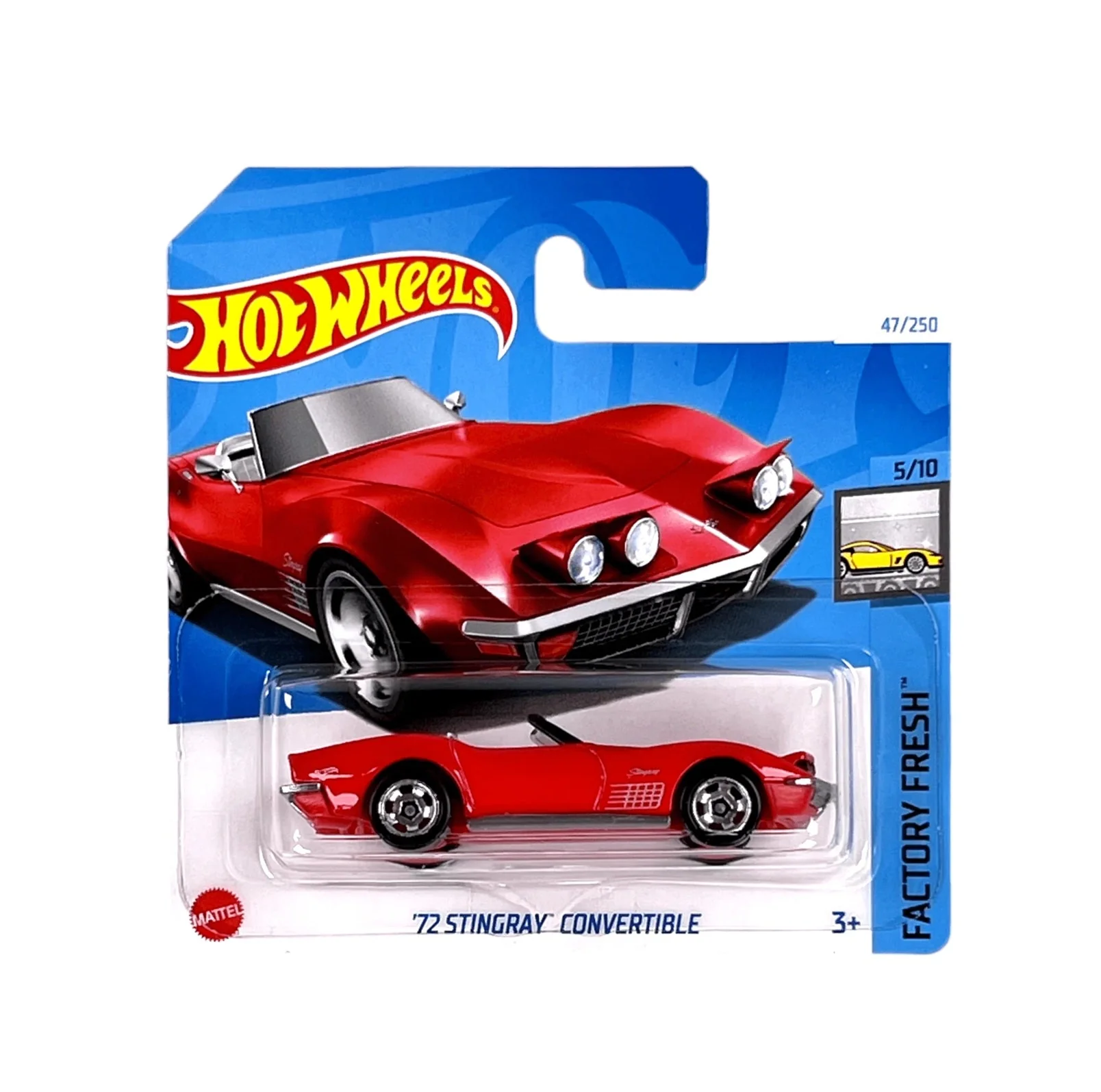 Hot Wheels - '72 Chevrolet Stingray Corvette Convertible - HW Factory Fresh 5/10 - Scala 1/64 Circa