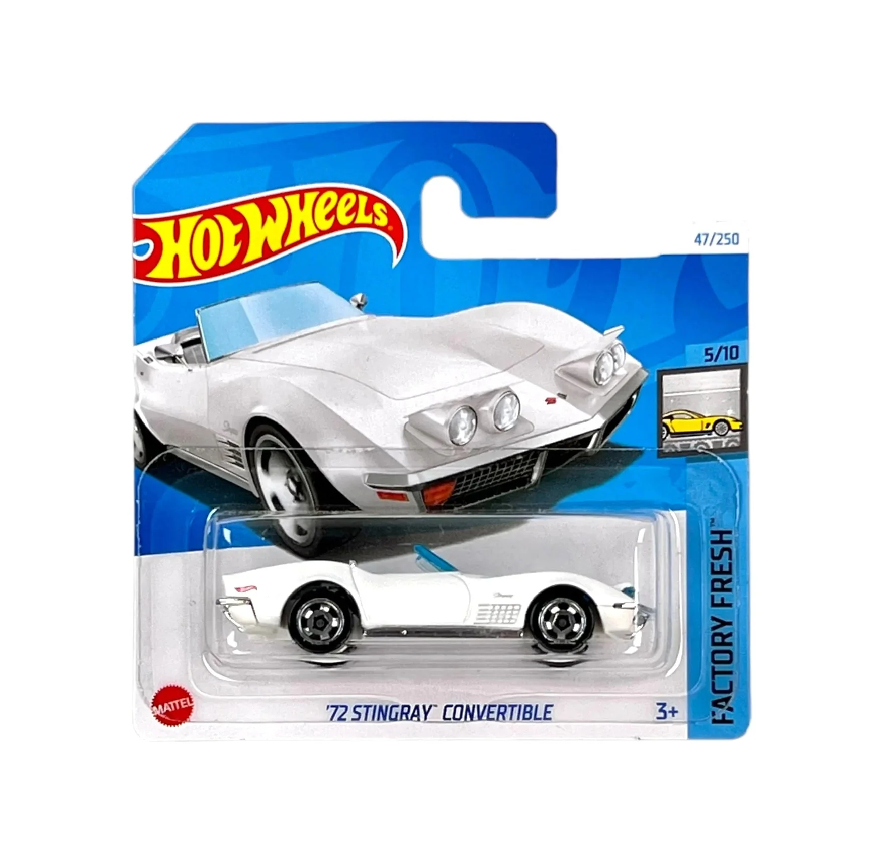 Hot Wheels - '72 Chevrolet Stingray Corvette Convertible White - HW Factory Fresh 5/10 - Scala 1/64 Circa