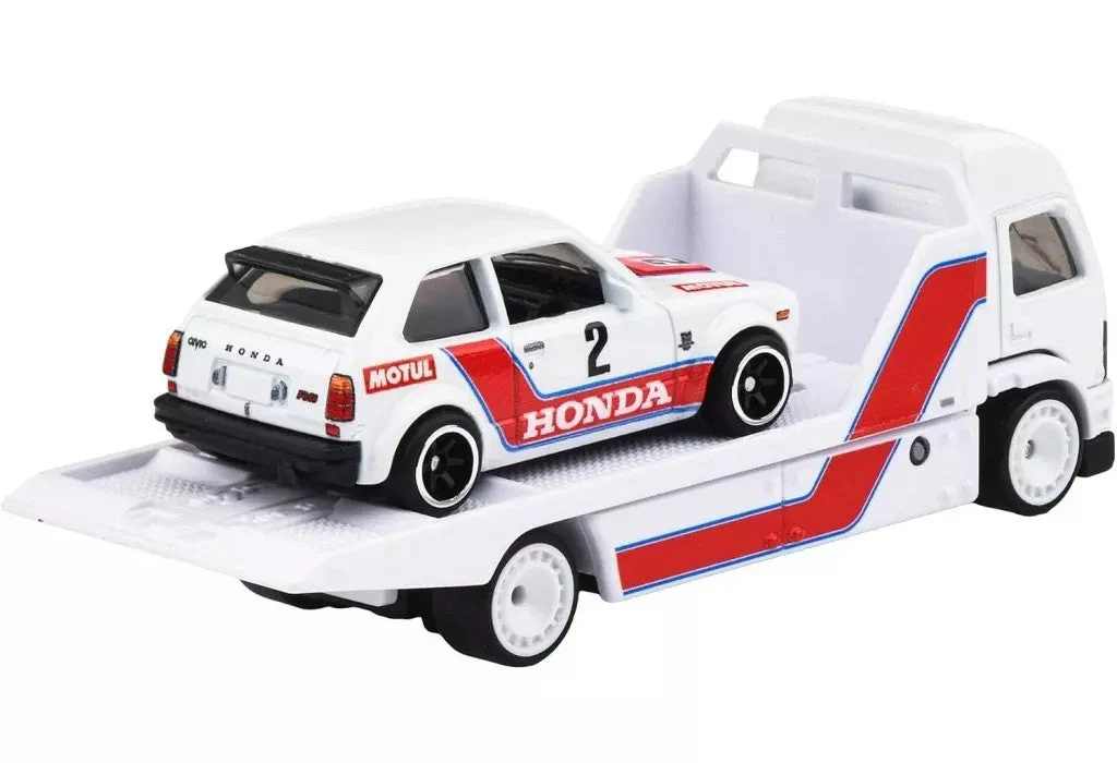 Hot Wheels Premium - '73 Honda Civic Custom + Aero Lift - Series Car Culture Team Transport - Scala 1/64 - Image 2
