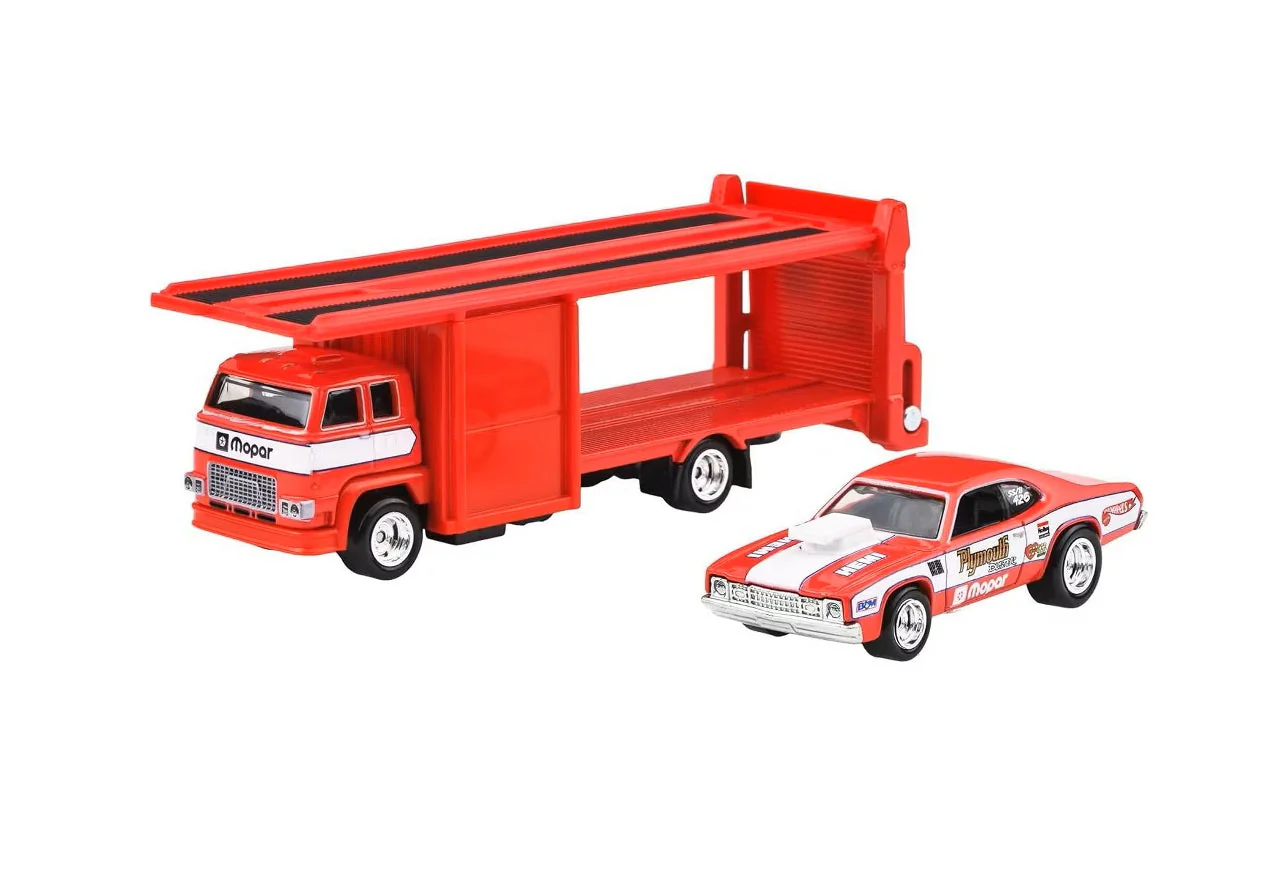 Hot Wheels Premium - '73 Plymouth Duster +  Second Story Lorry - Series Car Culture Team Transport - Scala 1/64 - Image 3