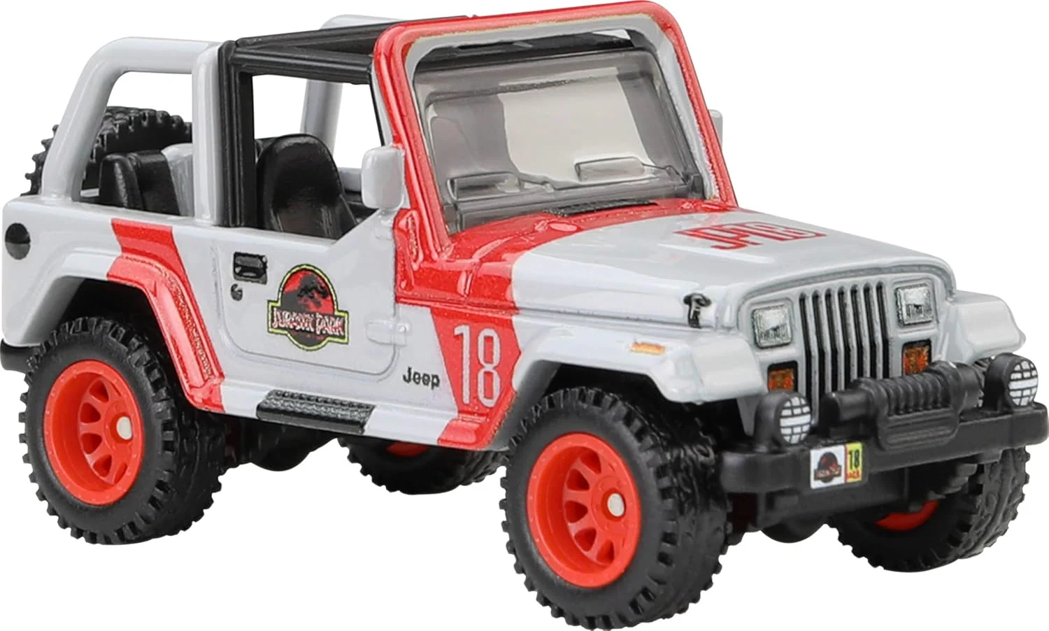 Hot Wheels Premium - '92 Jeep Wrangler Sahara Jurassic Park - Series POP Culture - Scala 1/64 Circa - Image 2