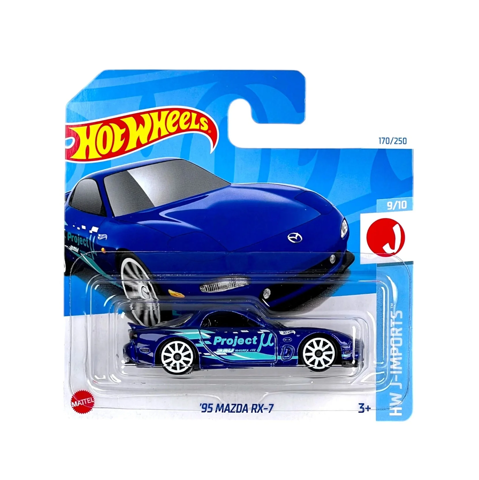 Hot Wheels - '95 Mazda RX-7 Blue - HW J-Imports 9/10 - Scala 1/64 Circa