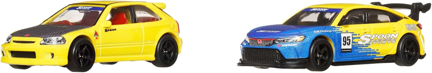 Hot Wheels Premium - 2-Pack '99 Honda Civic Type R (EK9) and Honda Civic Type R - Scala 1/64 - Image 2