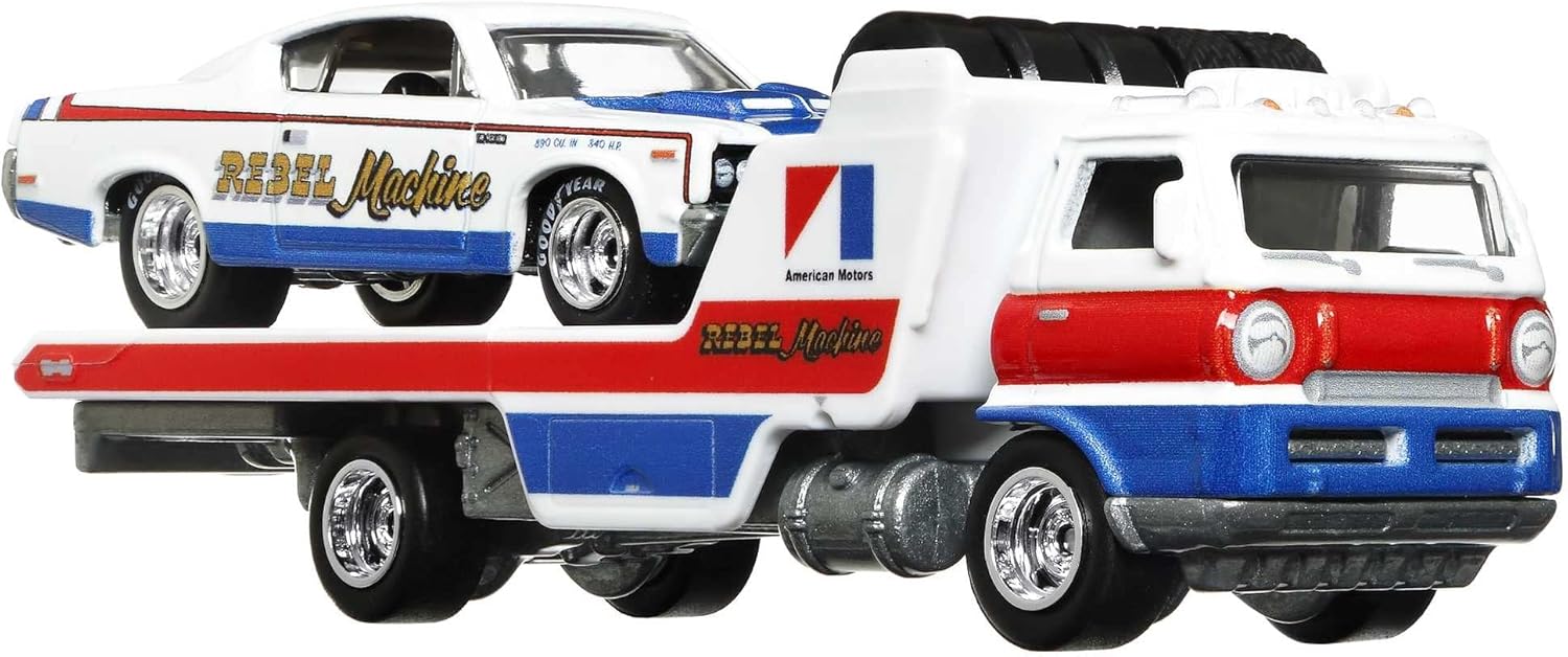 Hot Wheels Premium - AMC Rebel Machine & Wide Open - Series Car Culture Team Transport - Scala 1/64 - Image 2