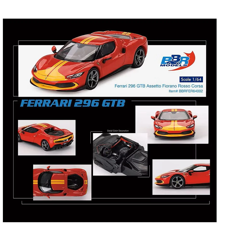 BBR Models - Ferrari 296 GTB Assetto Fiorano Rosso Corsa - Scala 1/64 BBRFER64002 - Image 4