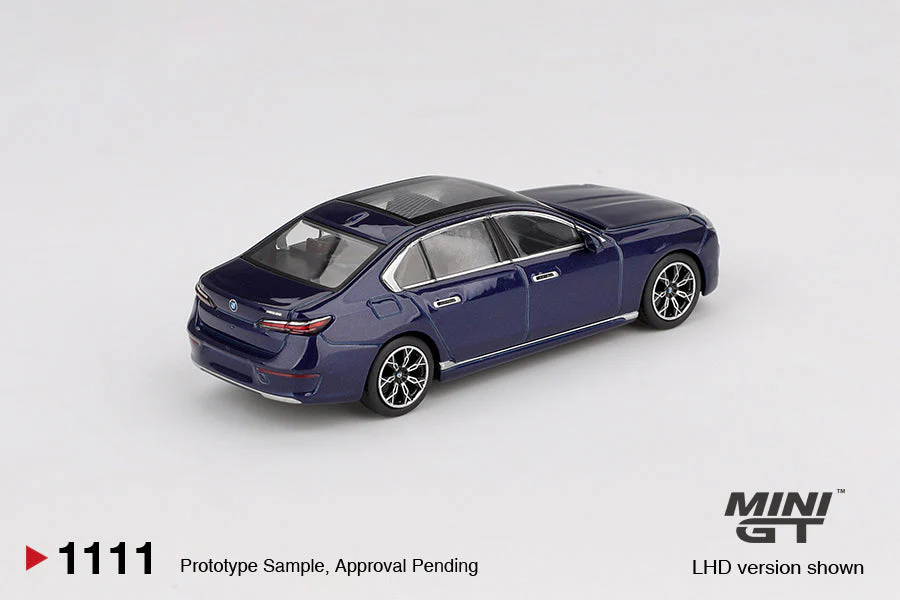 Mini Gt - BMW i7 xDrive60 Tanzanite Blue Metallic - Scala 1/64 MGT01111-L - Image 2