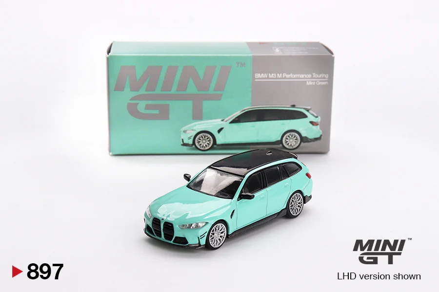 Mini GT - BMW M3 Touring (G81) M Perfomance Mint Green 2022 - Scala 1/64 MGT00897-L - Image 2