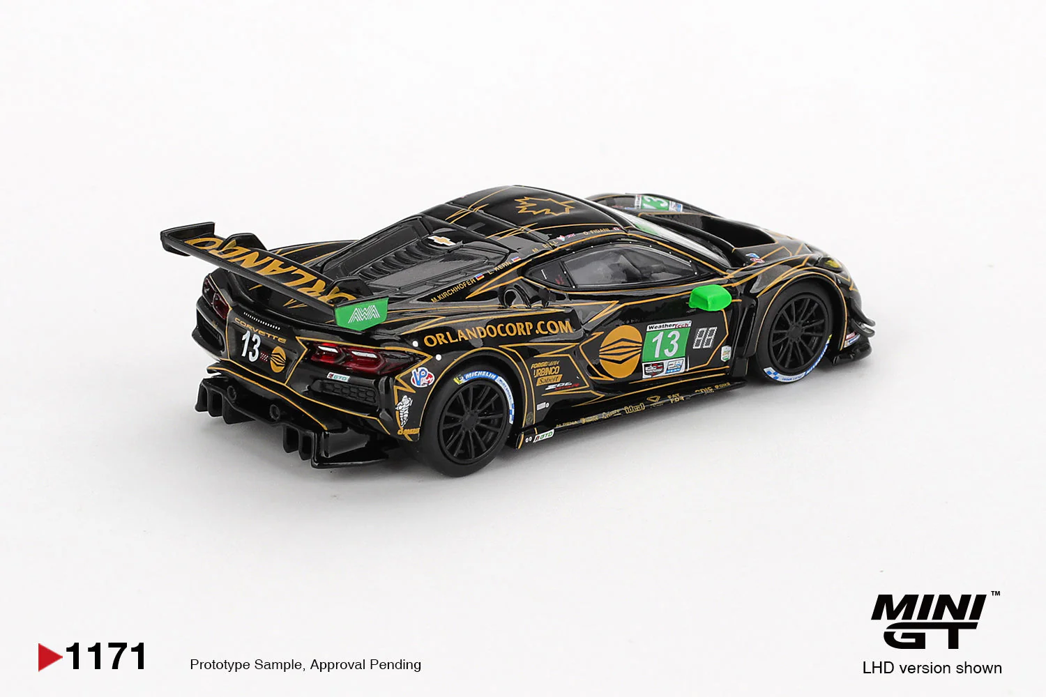 Mini GT - Chevrolet Corvette Z06 GT3.R #13 AWA 2025 IMSA Daytona 24 Hrs 2025 - Scala 1-64 MGT01171-L - Image 2