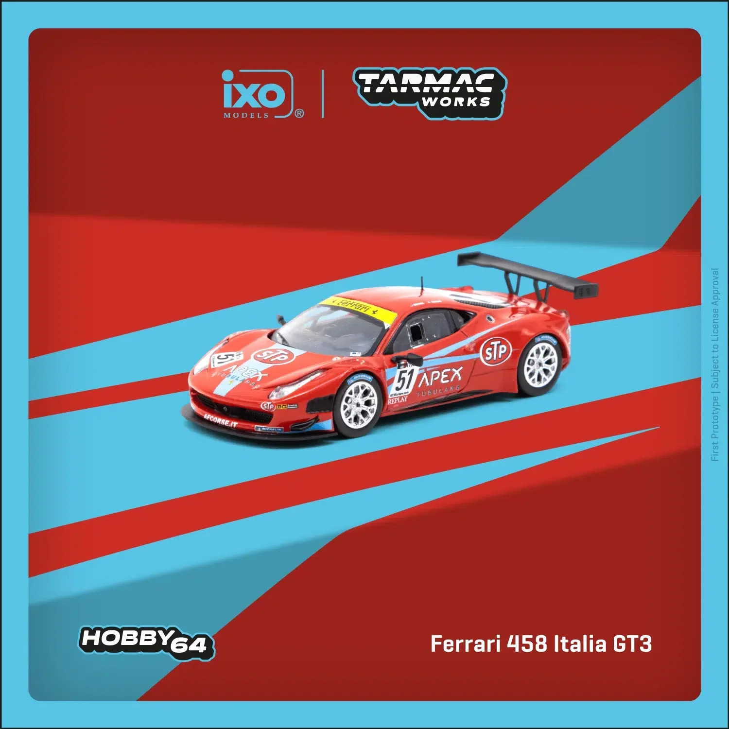 Tarmac Works - Ferrari 458 Italia GT3 FIA GT3 Europe 2011 - HOBBY64 - Scala 1/64 T64-073-11FGE51