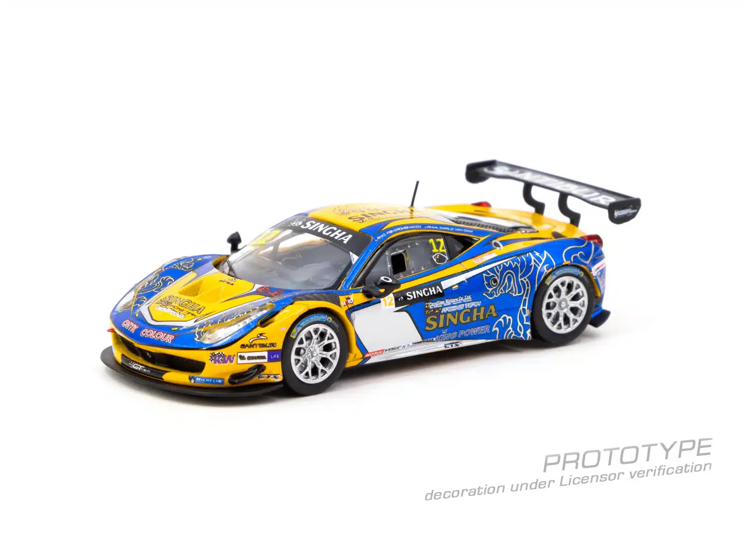 Tarmac Works - Ferrari 458 Italia GT3 GT Asia 2016 C. Van Dam / P. Bhirombhakdi - HOBBY64 - Scala 1/64 T64-074-16GTA12 - Image 2