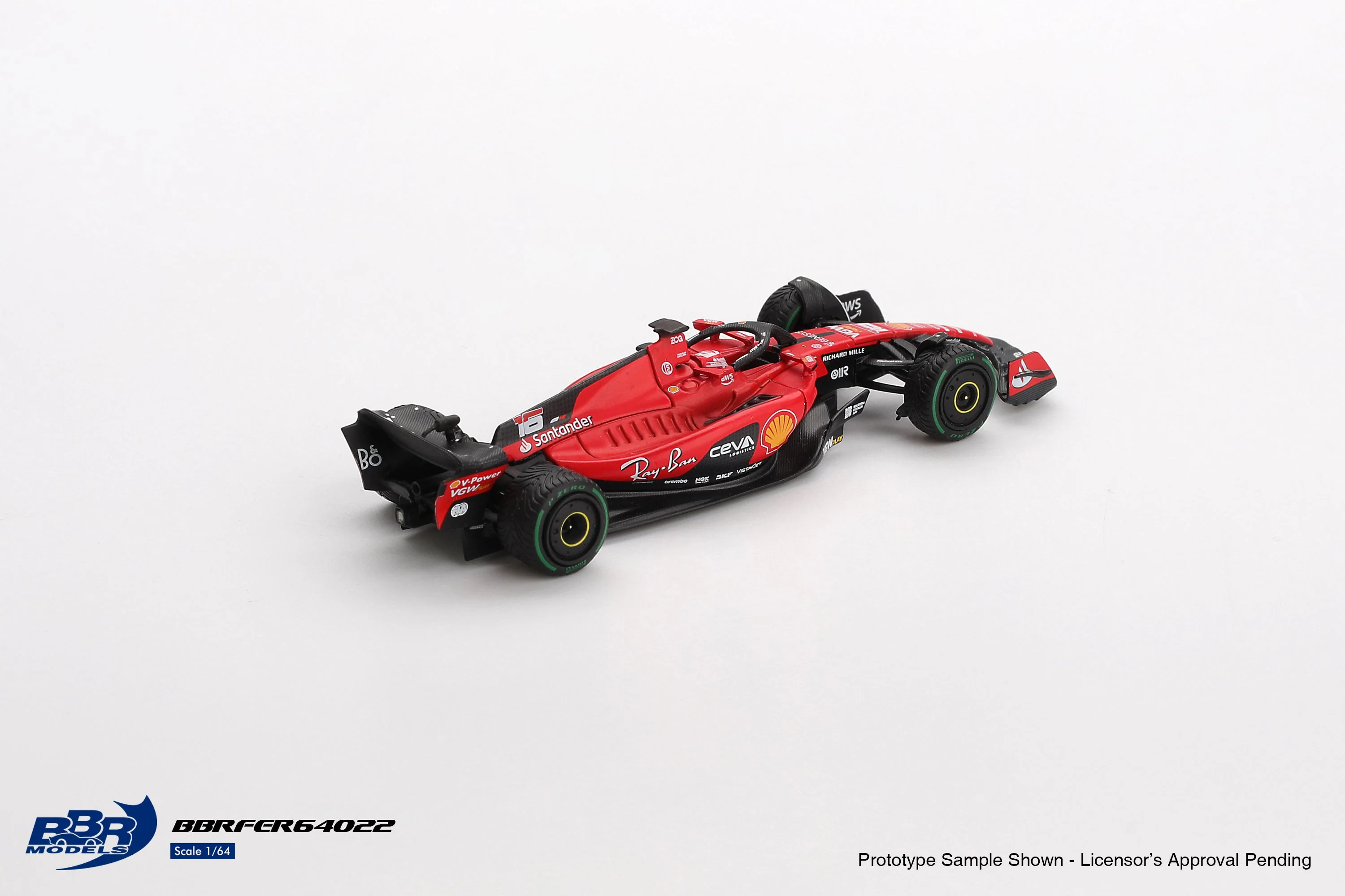 BBR Models - Ferrari SF23 #16 Charles Leclerc Monaco GP 2023 - Scala 1/64 BBRFER64022 - Image 2