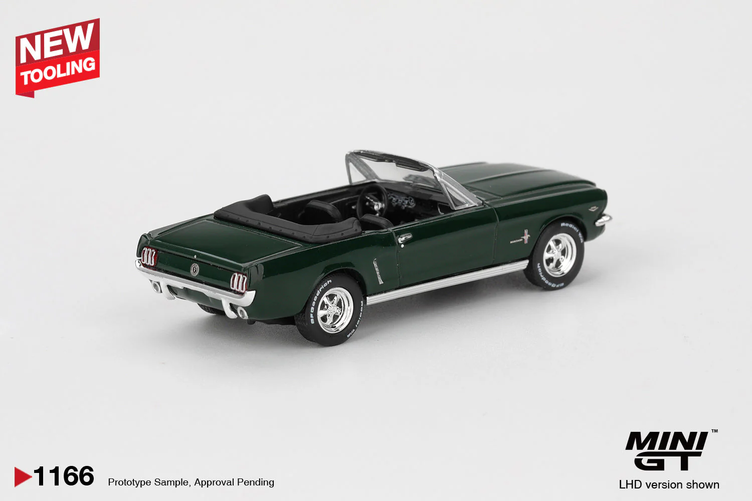Mini GT - Ford Mustang Convertible 1964 Highland Green 1964 - Scala 1-64 MGT01166-L - Image 2