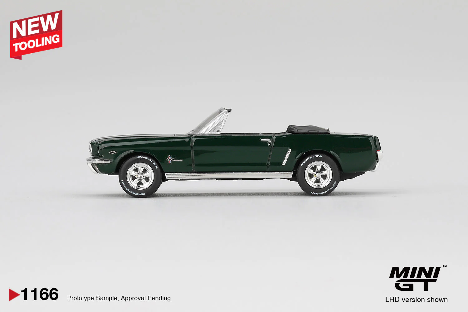 Mini GT - Ford Mustang Convertible 1964 Highland Green 1964 - Scala 1-64 MGT01166-L - Image 3