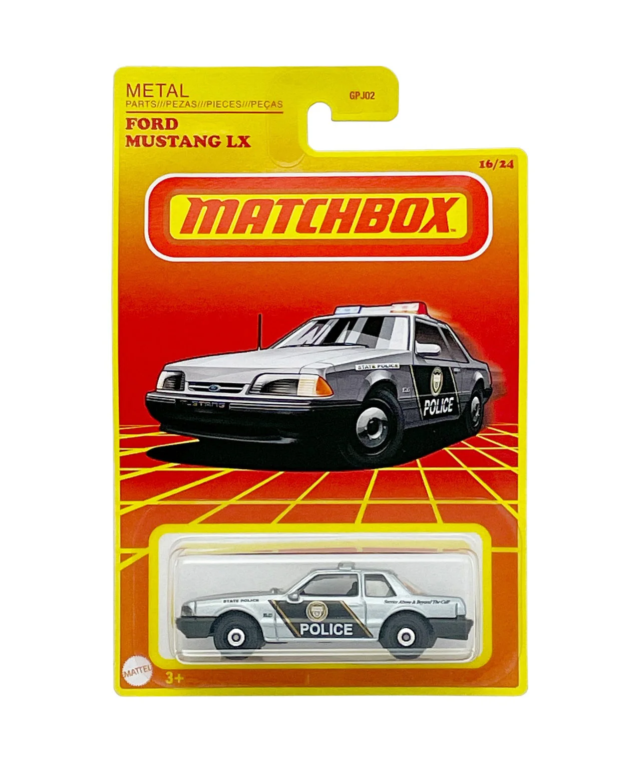 Matchbox - Ford Mustang LX Police - Series Retro 16/24 - Scala 1/64 Circa