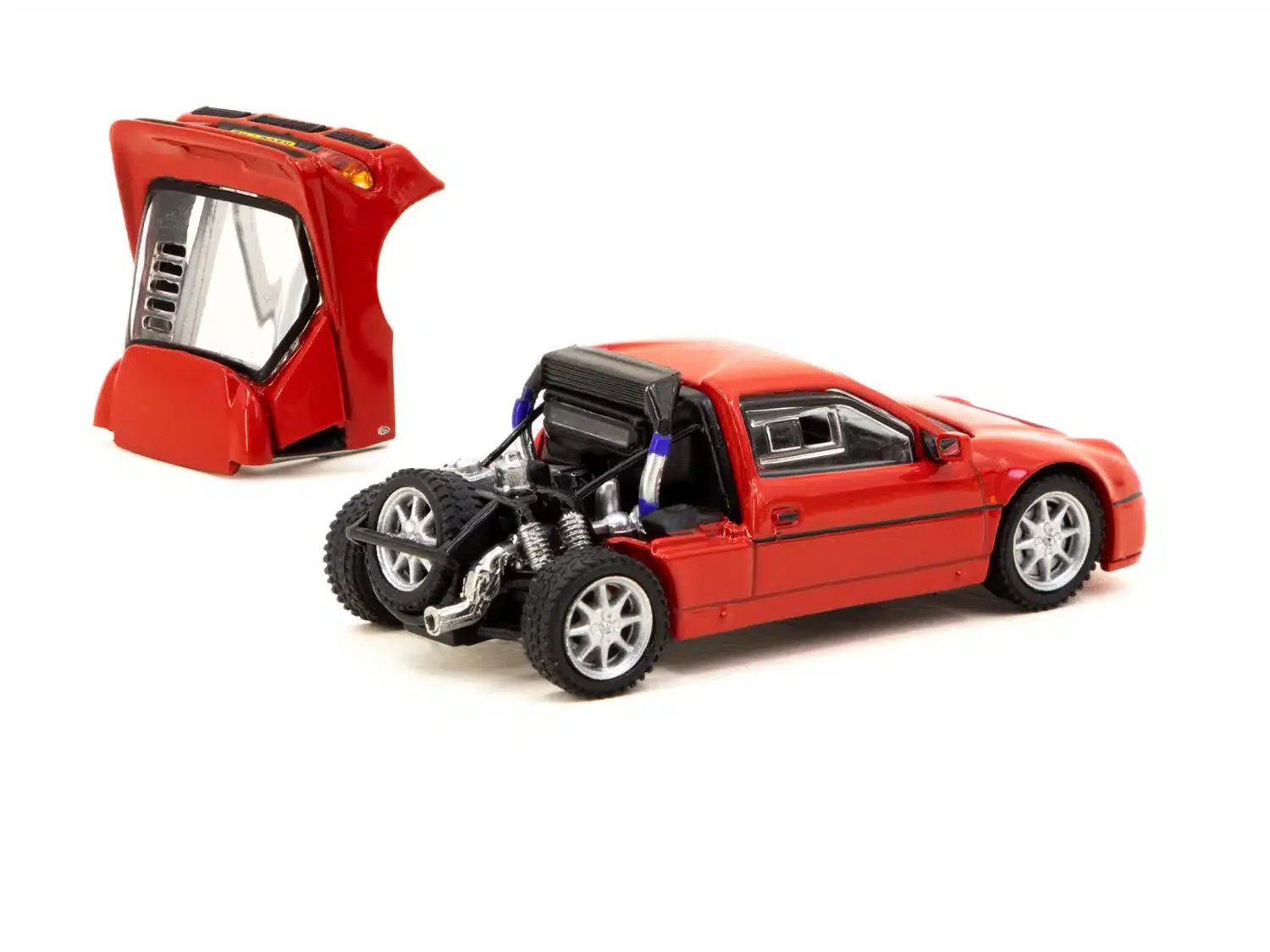 Tarmac Works - Ford RS200 Red - HOBBY64+ - Scala 1/64 T64PR-001-RE - Image 3