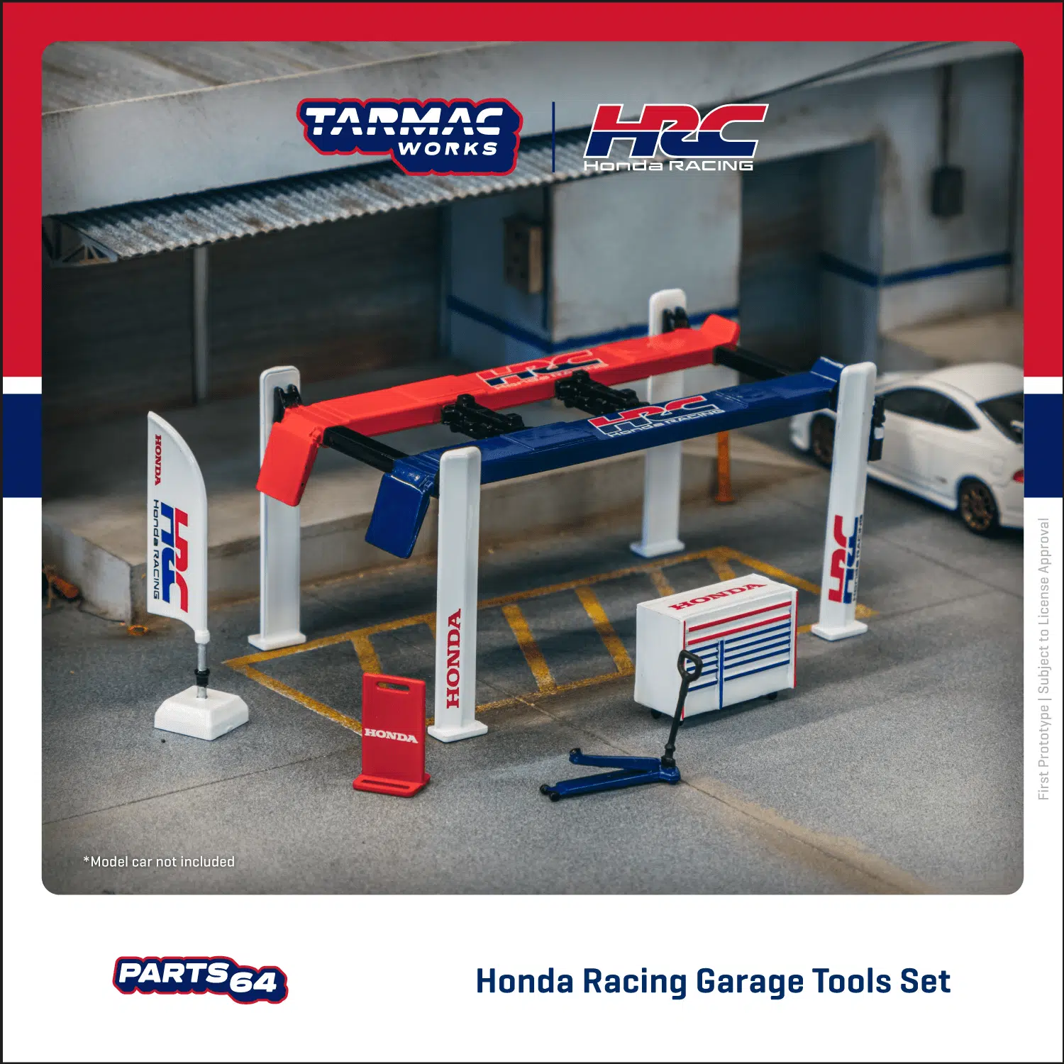 Tarmac Works - Garage tools set Honda Racing - PARTS64 - Scala 1/64 T64A-TL001-HRC