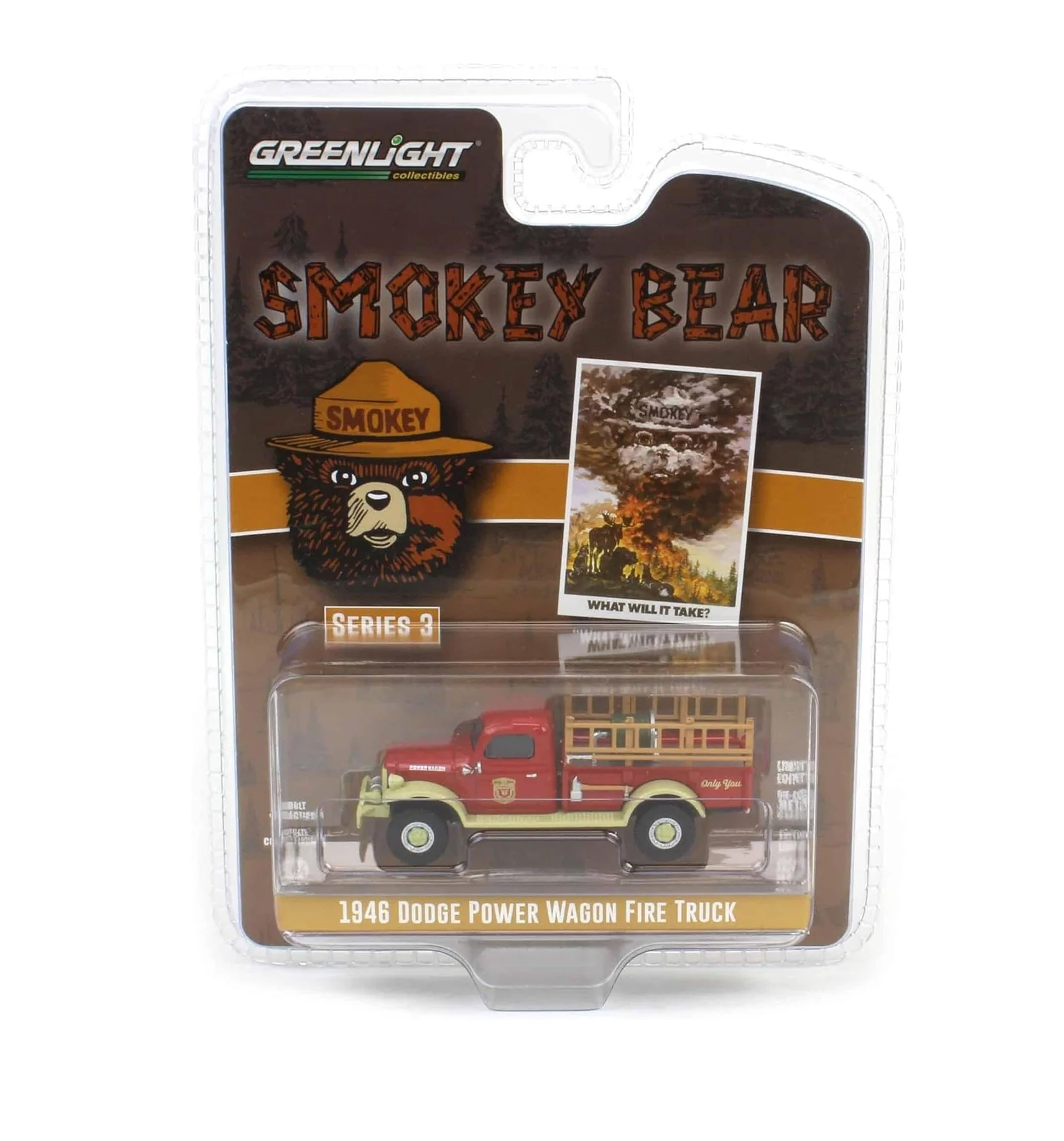 Greenlight Collectibles - 1946 Dodge Power Wagon Fire Truck Smokey Bear Series 3 - Scala 1/64