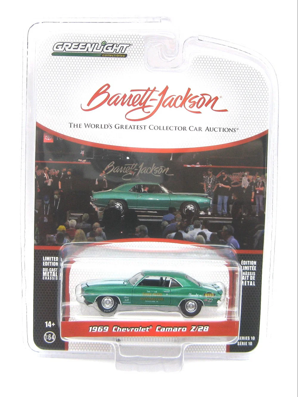 Greenlight - 1969 Chevrolet Camaro Z28 Rally Green (Lot #1309.1) - Series Barrett Jackson - Scala 1/64