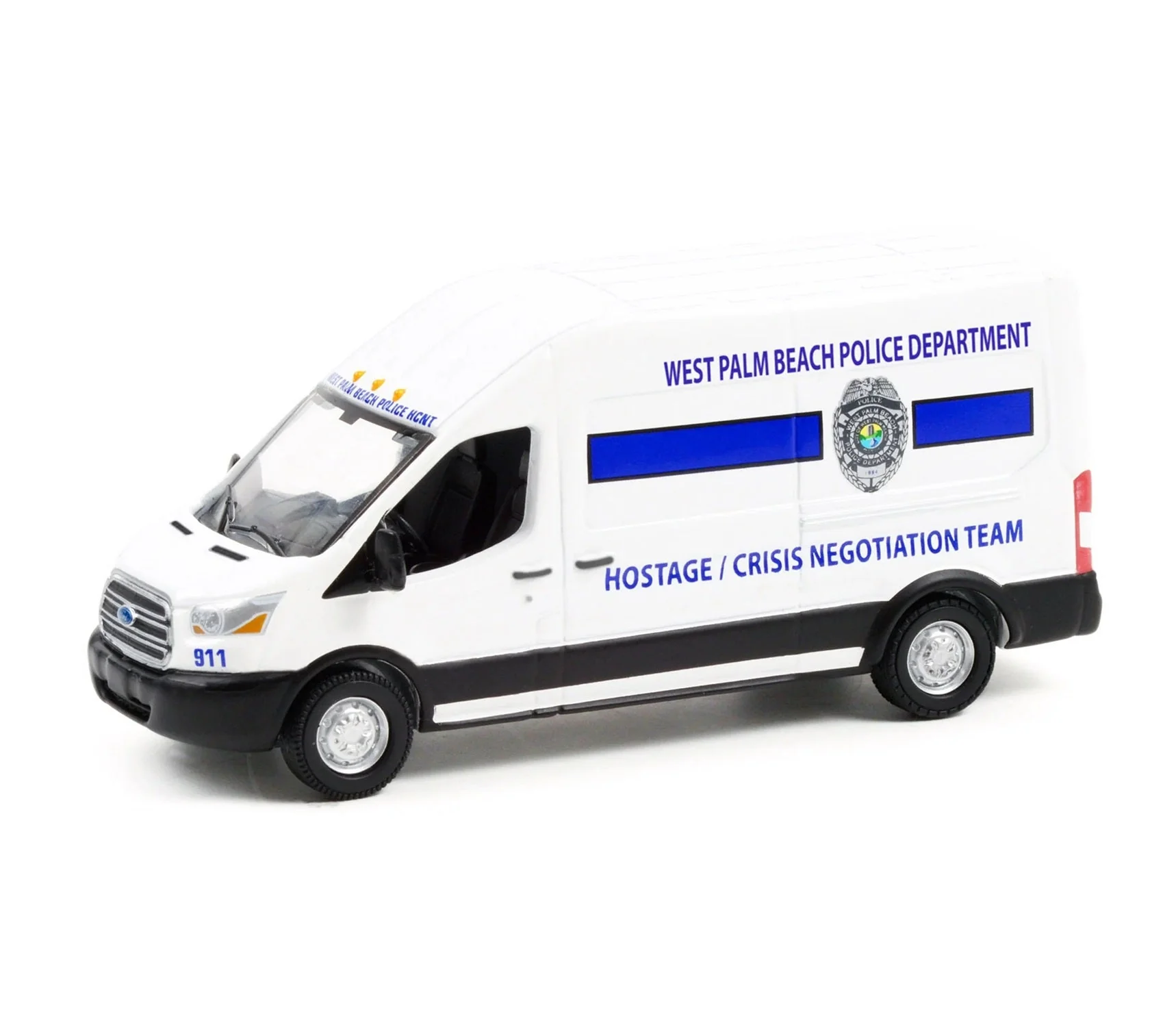 Greenlight - 2020 Ford Transit West Palm Beach Police Department - Hobby Exclusive - Scala 1/64 - Image 2