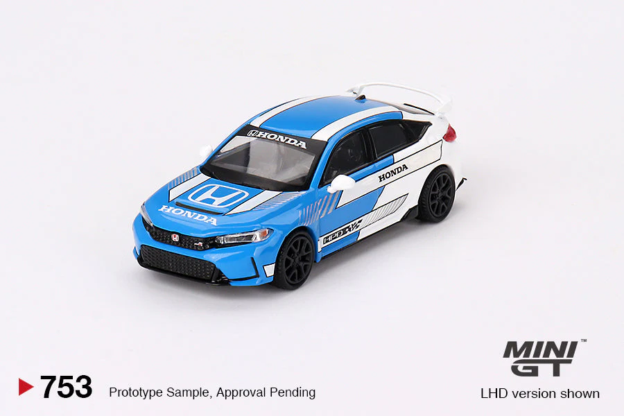 Mini GT - Honda Civic Type R #3 2023 Pace Car Blue - Scala 1/64 MGT00753 LHD - Image 4