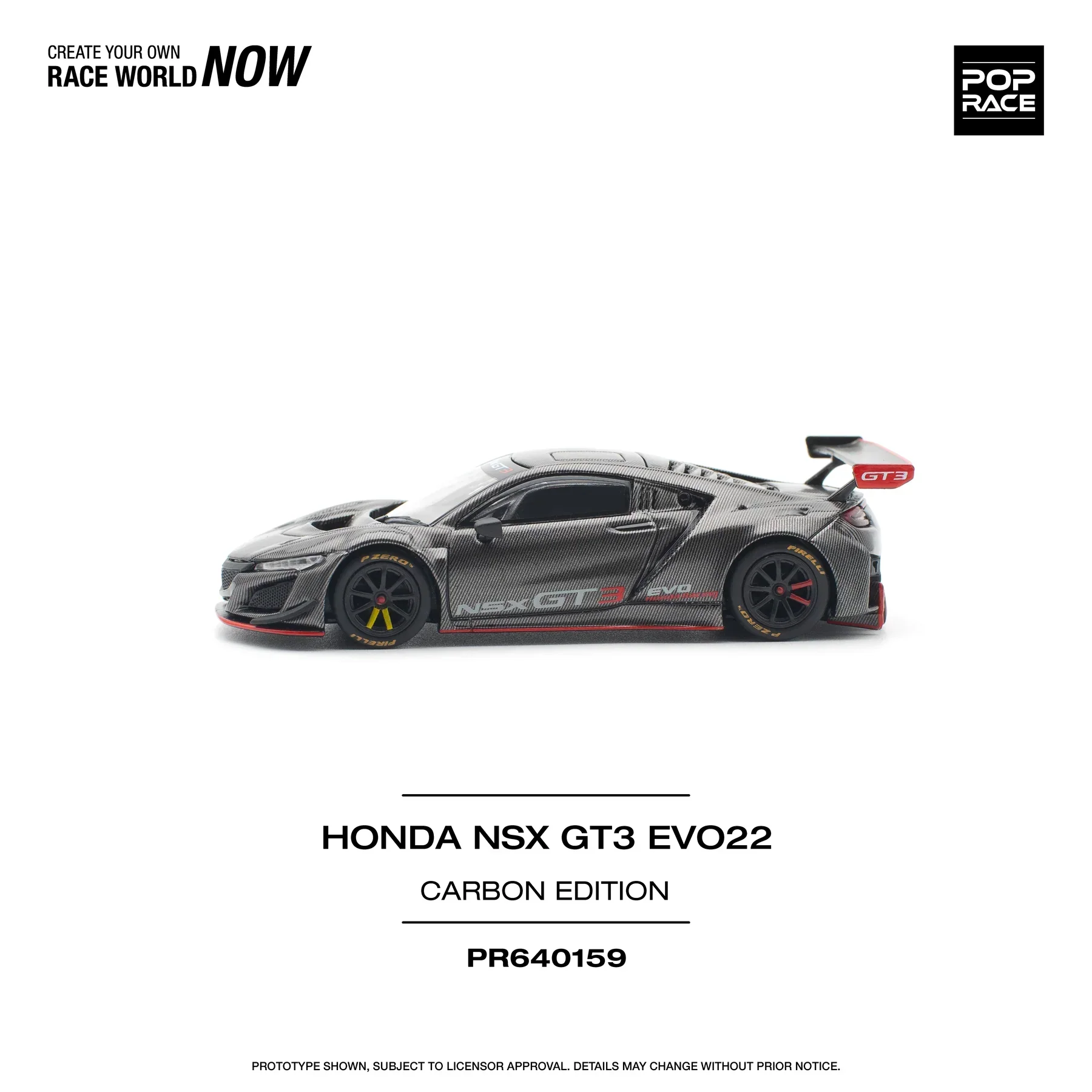 Pop Race - Honda NSX GT3 EVO22 Carbon Edition - Scala 1/64 PR64-0159 - Image 4