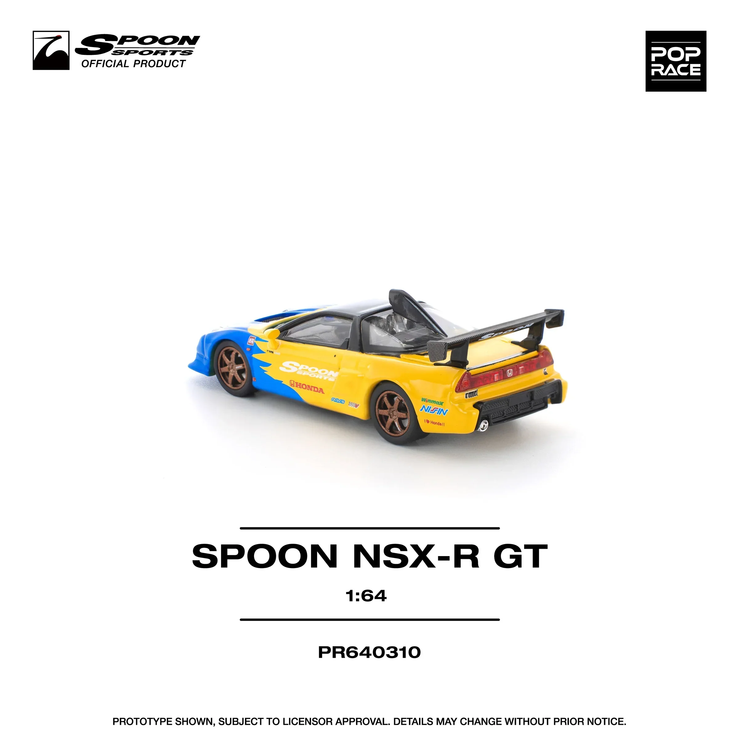 Pop Race - Honda Spoon NSX-R GT - Scala 1/64 PR64-310 - Image 3