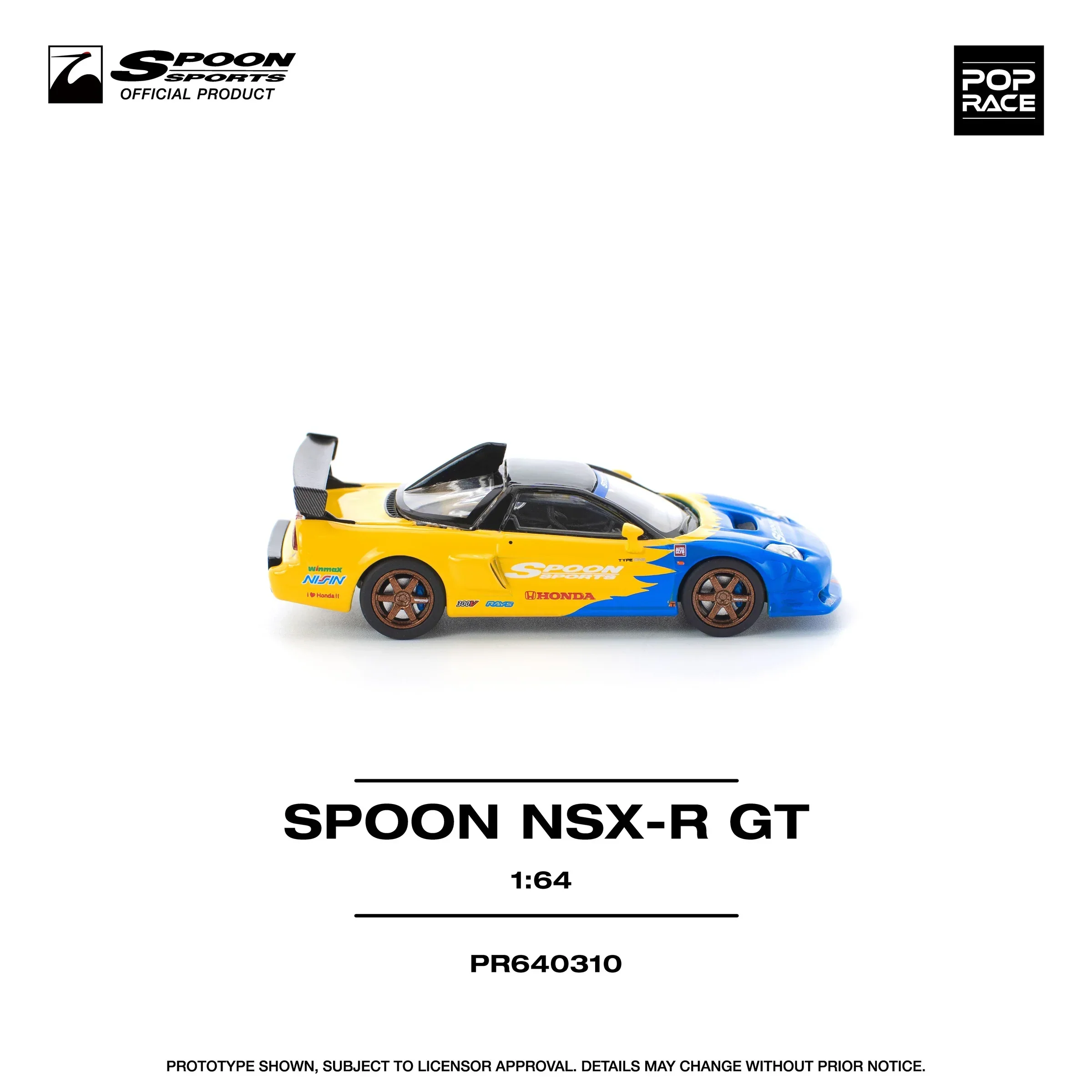 Pop Race - Honda Spoon NSX-R GT - Scala 1/64 PR64-310 - Image 4