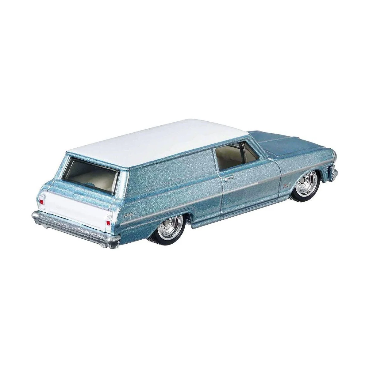 Hot Wheels Premium - 1964 Chevrolet Nova Panel Light Blue Metallic "Fast Wagons" Series - Series Car Culture - Scala 1/64 - Image 3