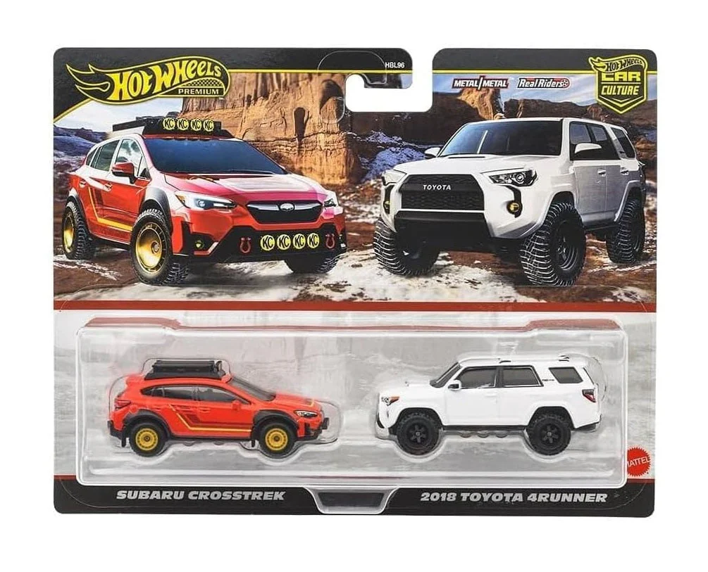 Hot Wheels Premium - 2-Pack Subaru Crosstrek & 2018 Toyota 4Runner - Scala 1/64