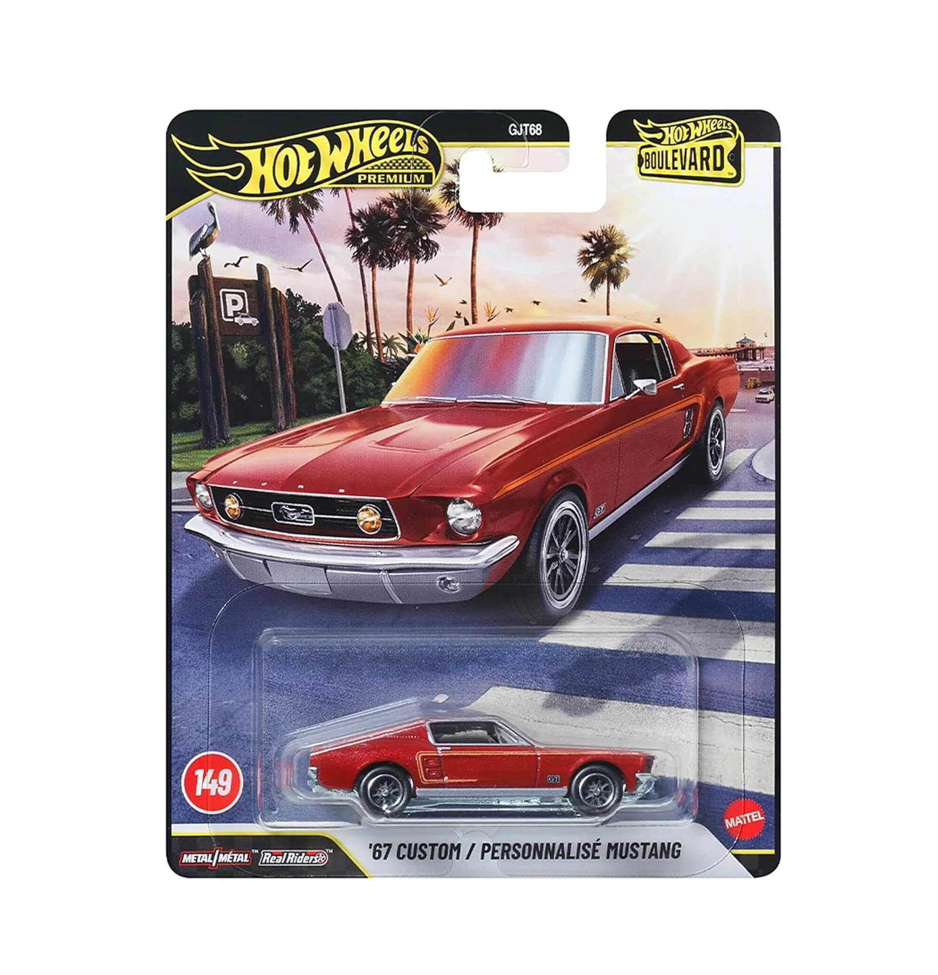 Hot Wheels Premium - Ford Mustang '67 Custom #149 Boulevard Series - Scala 1/64