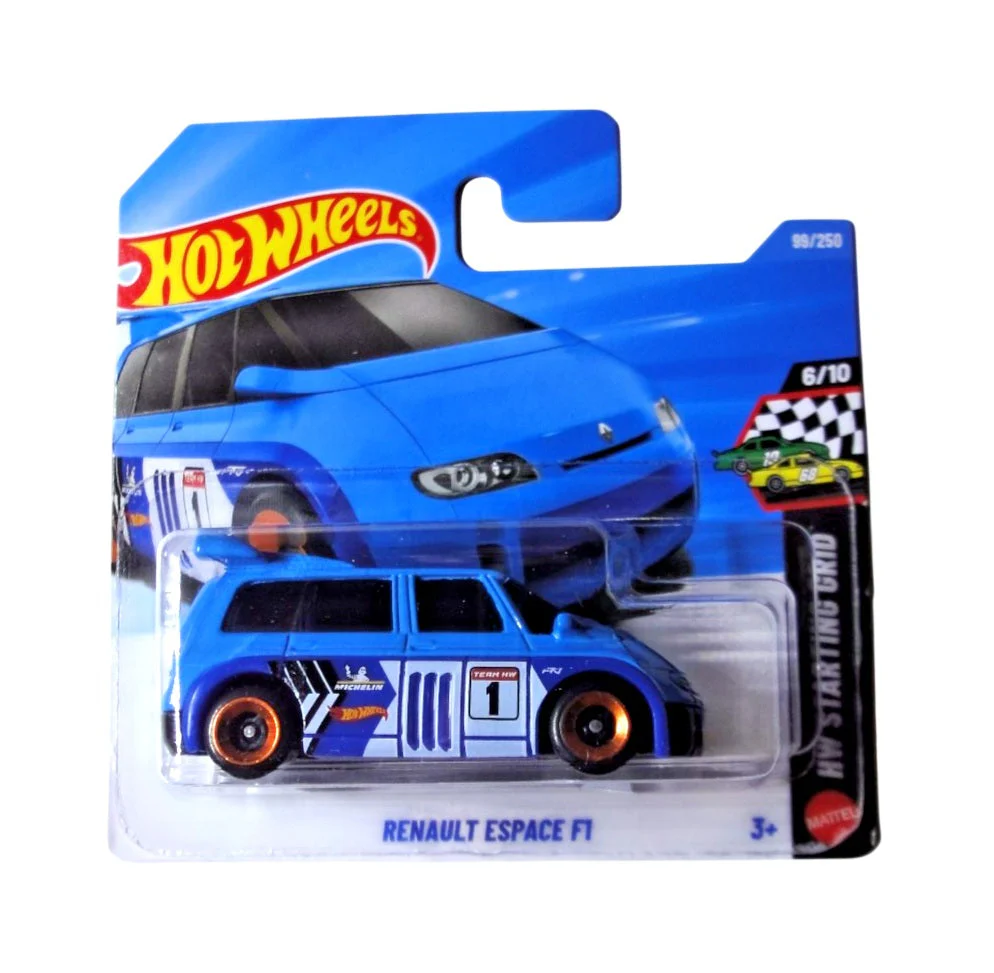 Hot Wheels - Renault Espace F1 Blue - HW Starting Grid 6/10 - Scala 1/64 Circa