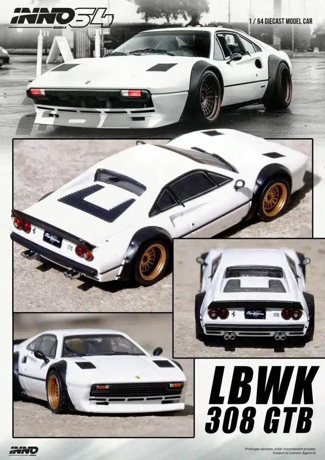 INNO64 - LBWK Ferrari 308 GTB - Scala 1/64 IN64-LBWK308-WHI - Image 2