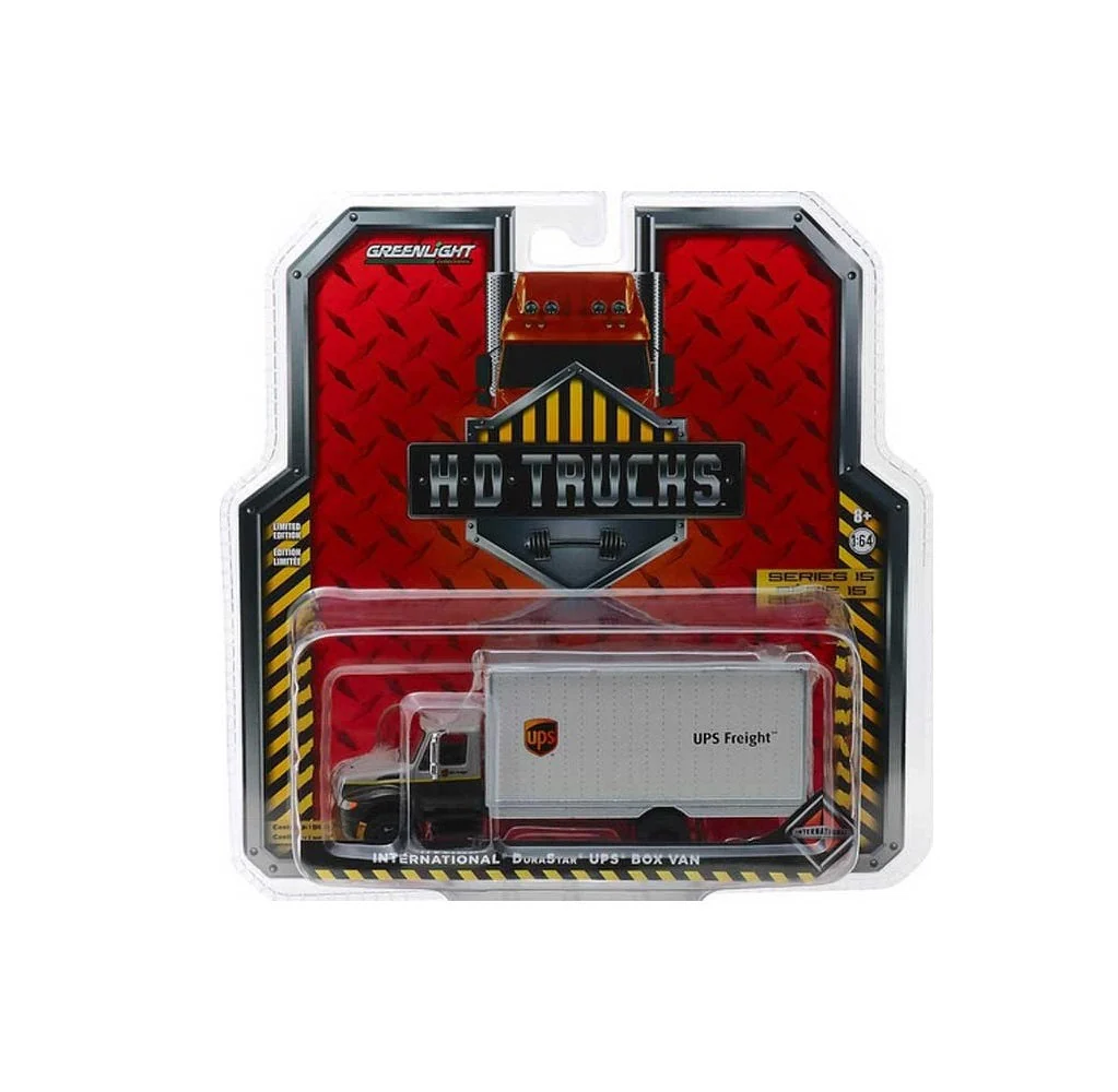 Greenlight Collectibles - International Durastar UPS Freight Box Van - Series HD Trucks - Scala 1/64
