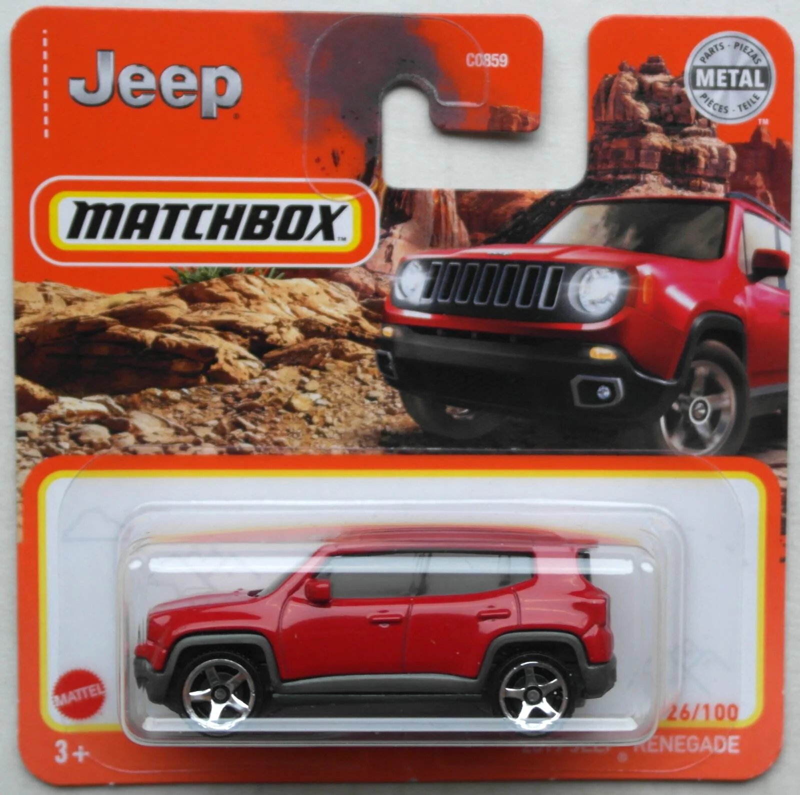 Matchbox - Jeep Renegade Red #26 - Matchbox - Scala 1/64 Circa
